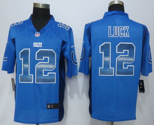  Colts #12 Andrew Luck Royal Blue Team Color Men's Stitched NFL Limited Strobe Jersey