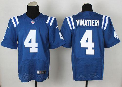  Colts #4 Adam Vinatieri Royal Blue Team Color Men's Stitched NFL Elite Jersey