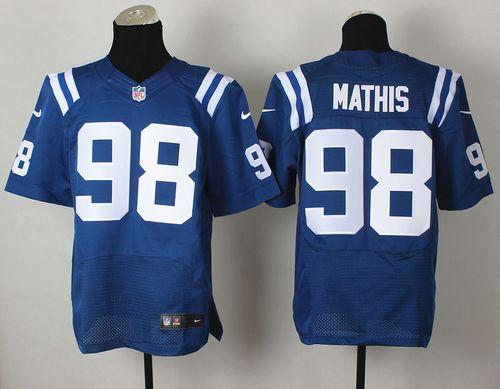  Colts #98 Robert Mathis Royal Blue Team Color Men's Stitched NFL Elite Jersey
