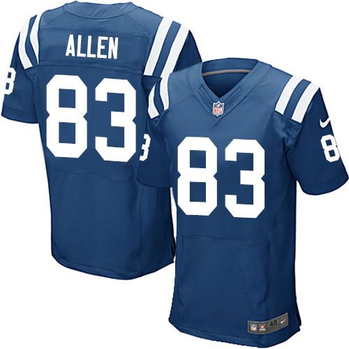  Colts #83 Dwayne Allen Royal Blue Team Color Men's Stitched NFL Elite Jersey