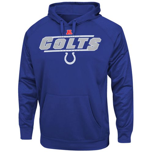 Indianapolis Colts Majestic Synthetic Hoodie Sweatshirt Royal Blue