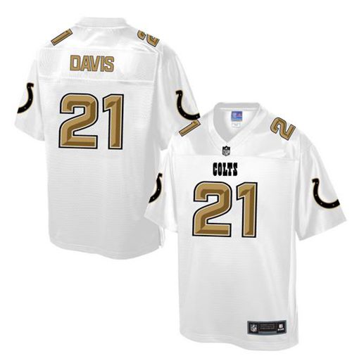  Colts #21 Vontae Davis White Men's NFL Pro Line Fashion Game Jersey