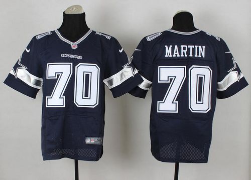  Cowboys #70 Zack Martin Navy Blue Team Color Men's Stitched NFL Elite Jersey