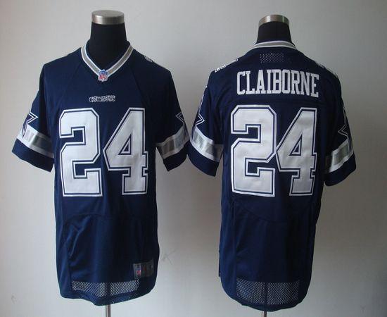 Cowboys #24 Morris Claiborne Navy Blue Team Color Men's Stitched NFL Elite Jersey