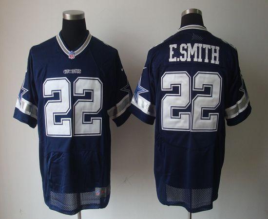  Cowboys #22 Emmitt Smith Navy Blue Team Color Men's Stitched NFL Elite Jersey