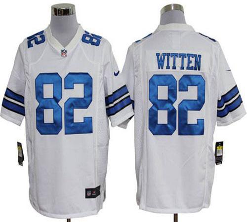  Cowboys #82 Jason Witten White Men's Stitched NFL Game Jersey