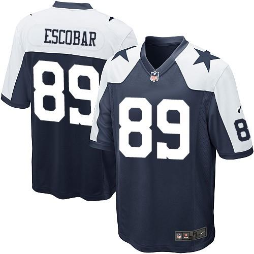  Cowboys #89 Gavin Escobar Navy Blue Thanksgiving Men's Stitched NFL Game Jersey