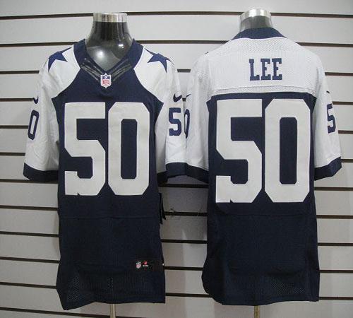  Cowboys #50 Sean Lee Navy Blue Thanksgiving Throwback Men's Stitched NFL Elite Jersey