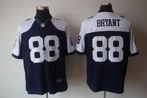  Cowboys #88 Dez Bryant Navy Blue Thanksgiving Men's Throwback Stitched NFL Limited Jersey