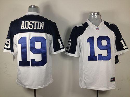  Cowboys #19 Miles Austin White Thanksgiving Men's Throwback Stitched NFL Limited Jersey