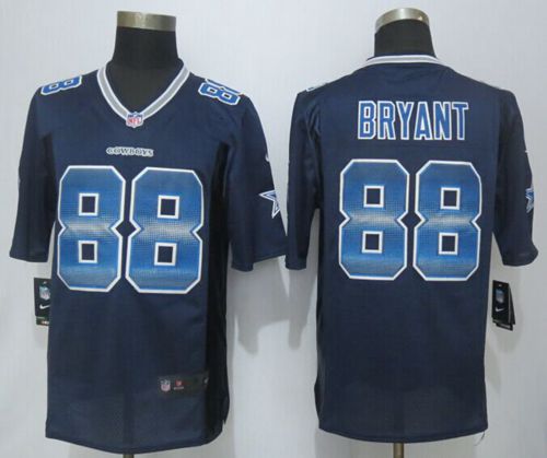  Cowboys #88 Dez Bryant Navy Blue Team Color Men's Stitched NFL Limited Strobe Jersey