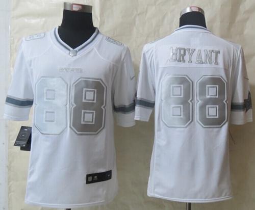  Cowboys #88 Dez Bryant White Men's Stitched NFL Limited Platinum Jersey