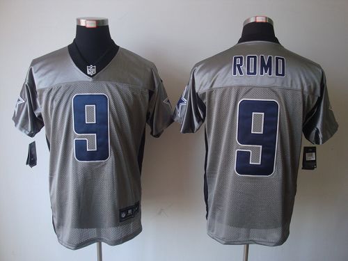  Cowboys #9 Tony Romo Grey Shadow Men's Stitched NFL Elite Jersey