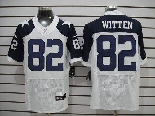  Cowboys #82 Jason Witten White Thanksgiving Throwback Men's Stitched NFL Elite Jersey