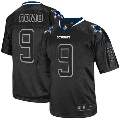  Cowboys #9 Tony Romo Lights Out Black Men's Stitched NFL Elite Jersey