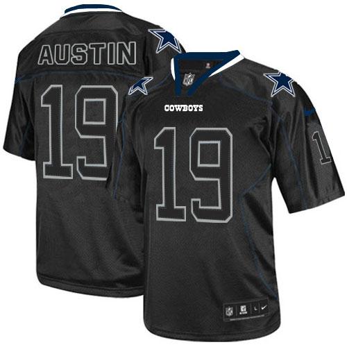  Cowboys #19 Miles Austin Lights Out Black Men's Stitched NFL Elite Jersey