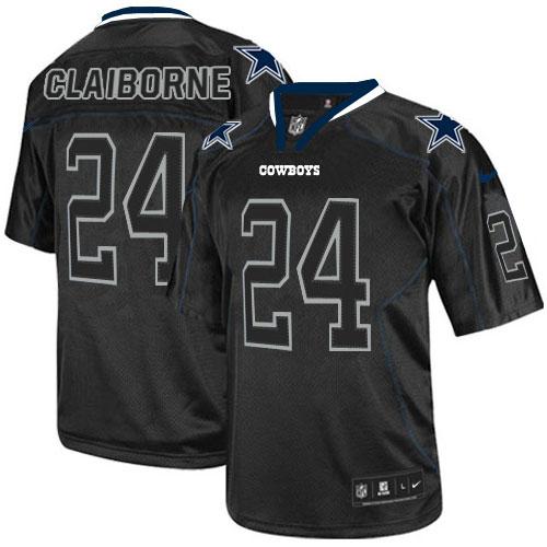  Cowboys #24 Morris Claiborne Lights Out Black Men's Stitched NFL Elite Jersey