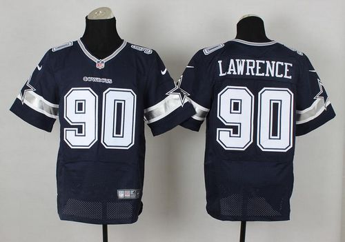  Cowboys #90 Demarcus Lawrence Navy Blue Team Color Men's Stitched NFL Elite Jersey