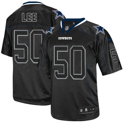  Cowboys #50 Sean Lee Lights Out Black Men's Stitched NFL Elite Jersey