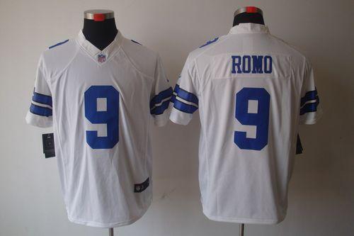  Cowboys #9 Tony Romo White Men's Stitched NFL Limited Jersey