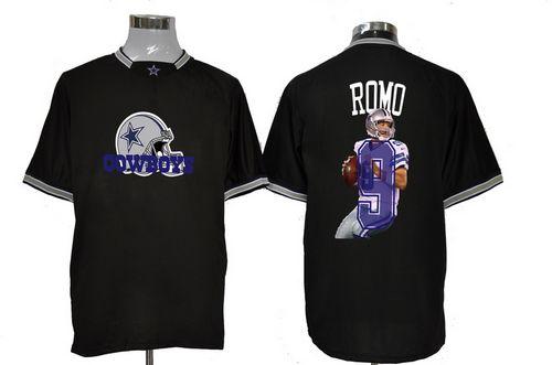  Cowboys #9 Tony Romo Black Men's NFL Game All Star Fashion Jersey