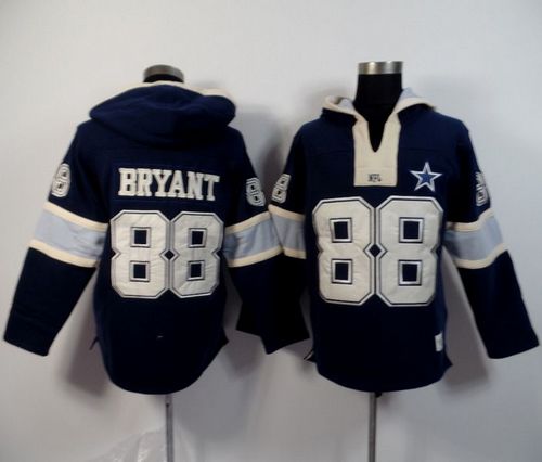 Dallas Cowboys #88 Dez Bryant Navy Blue Player Winning Method Pullover NFL Hoodie