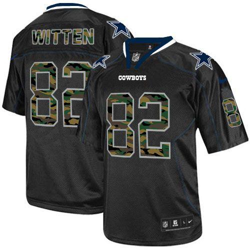  Cowboys #82 Jason Witten Black Men's Stitched NFL Elite Camo Fashion Jersey