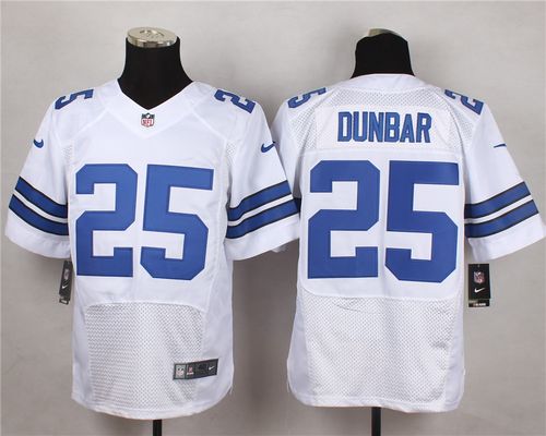  Cowboys #25 Lance Dunbar White Men's Stitched NFL Elite Jersey