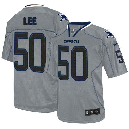  Cowboys #50 Sean Lee Lights Out Grey Men's Stitched NFL Elite Jersey