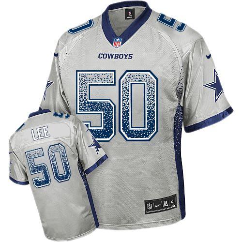  Cowboys #50 Sean Lee Grey Men's Stitched NFL Elite Drift Fashion Jersey