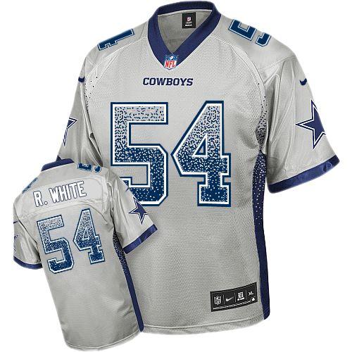  Cowboys #54 Randy White Grey Men's Stitched NFL Elite Drift Fashion Jersey