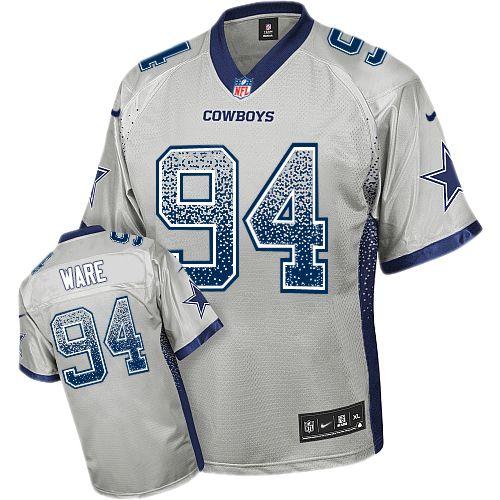  Cowboys #94 DeMarcus Ware Grey Men's Stitched NFL Elite Drift Fashion Jersey