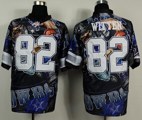  Cowboys #82 Jason Team Color Men's Stitched NFL Elite Fanatical Version Jersey