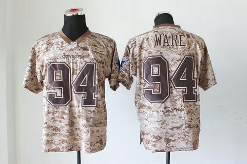 Cowboys #94 DeMarcus Ware Camo USMC Men's Stitched NFL New Elite Jersey