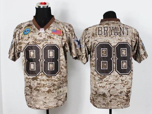  Cowboys #88 Dez Bryant Camo Men's Stitched NFL New Elite USMC Jersey