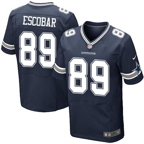  Cowboys #89 Gavin Escobar Navy Blue Team Color Men's Stitched NFL Elite Jersey