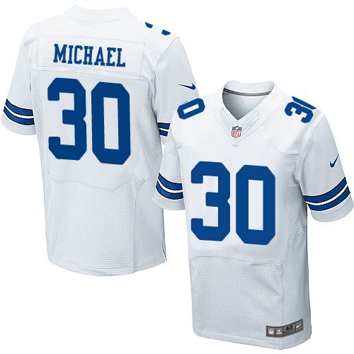  Cowboys #30 Christine Michael White Men's Stitched NFL Elite Jersey
