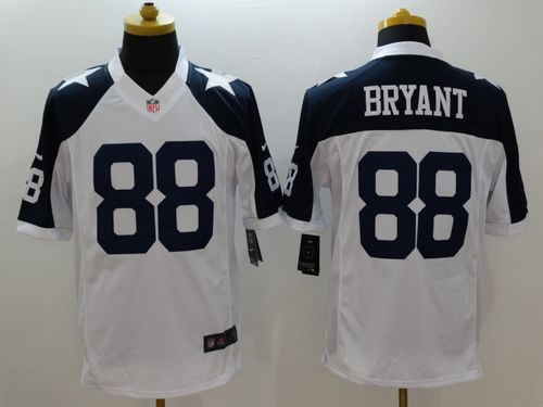  Cowboys #88 Dez Bryant White Thanksgiving Throwback Men's Stitched NFL Limited Jersey