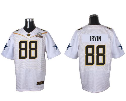  Cowboys #88 Michael Irvin White 2016 Pro Bowl Men's Stitched NFL Elite Jersey