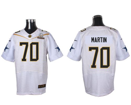 Cowboys #70 Zack Martin White 2016 Pro Bowl Men's Stitched NFL Elite Jersey