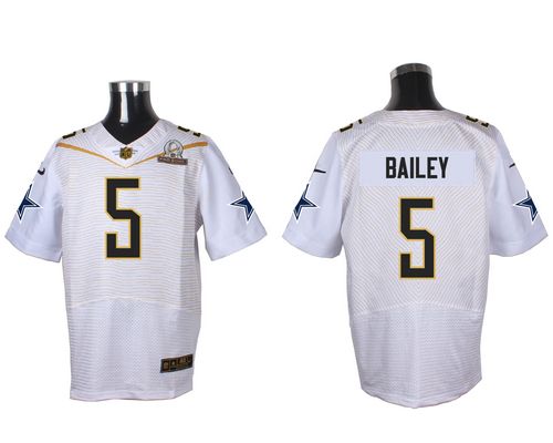  Cowboys #5 Dan Bailey White 2016 Pro Bowl Men's Stitched NFL Elite Jersey