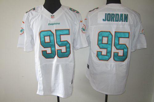  Dolphins #95 Dion Jordan White Men's Stitched NFL Elite Jersey