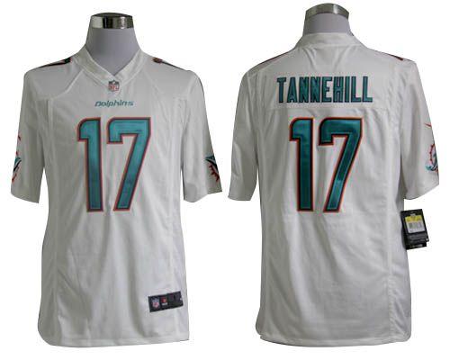  Dolphins #17 Ryan Tannehill White Men's Stitched NFL Game Jersey