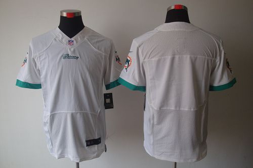  Dolphins Blank White Men's Stitched NFL Elite Jersey