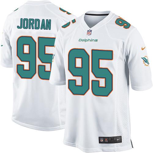  Dolphins #95 Dion Jordan White Men's Stitched NFL Game Jersey