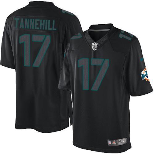  Dolphins #17 Ryan Tannehill Black Men's Stitched NFL Impact Limited Jersey