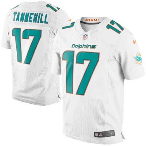  Dolphins #17 Ryan Tannehill White Men's Stitched NFL New Elite Jersey