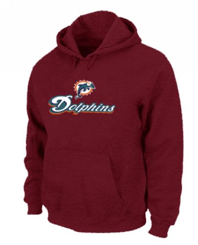 Miami Dolphins Authentic Logo Pullover Hoodie Red