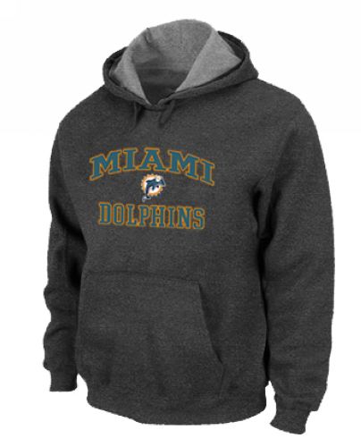 Miami Dolphins Heart & Soul Pullover Hoodie Dark Grey