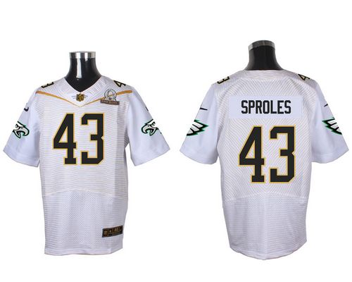  Eagles #43 Darren Sproles White 2016 Pro Bowl Men's Stitched NFL Elite Jersey